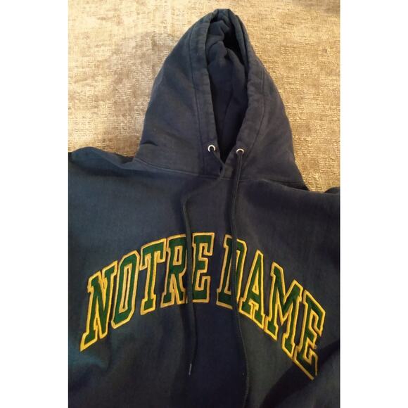 Steve & Barrys Notre Dame Fighting Irish Football Hoodie Sweatshirt Large - Picture 2 of 13